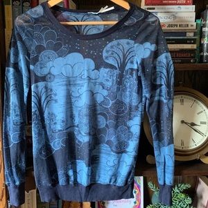 Anthro sheer long sleeve